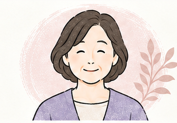 50代女性のお客様をイメージしたイラスト